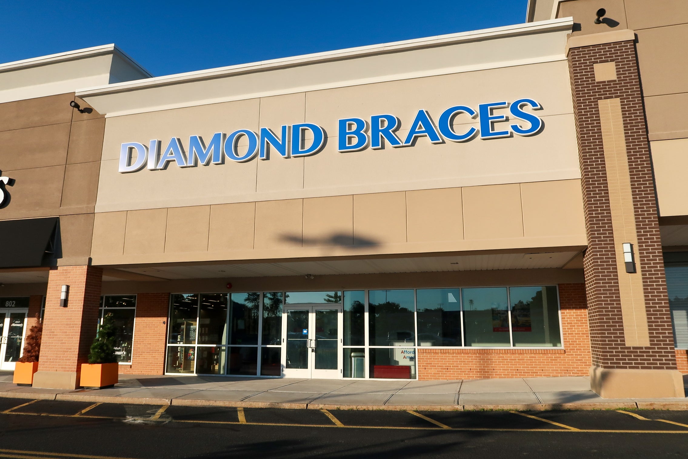 Diamond Braces orthodontist office store front in Long Branch New Jersey.