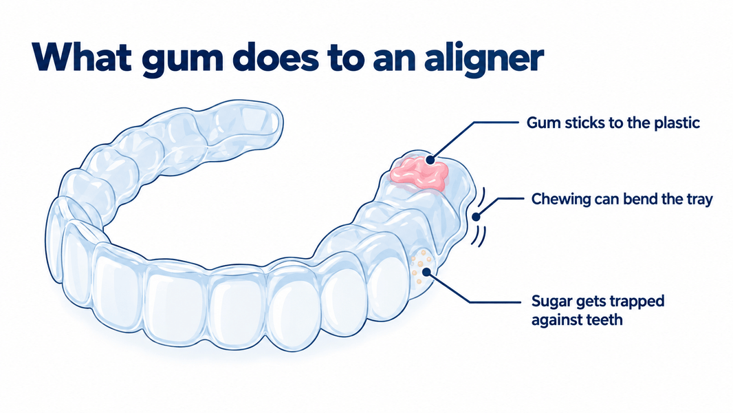 Can You Chew Gum With Invisalign? What Orthodontists Recommend - Diamond Braces
